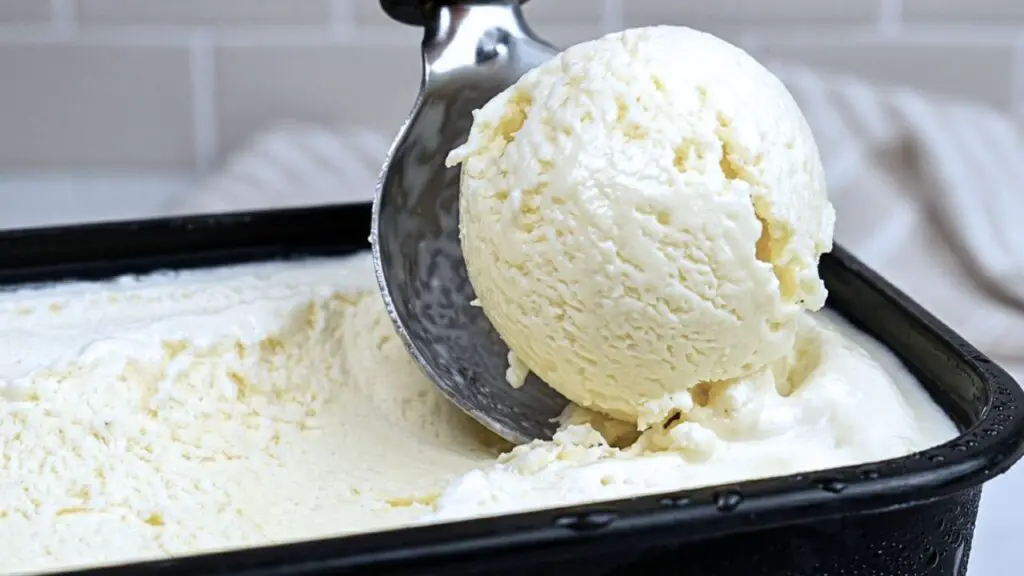 Coconut ice cream has a rich, tropical sweetness and a smooth, velvety texture