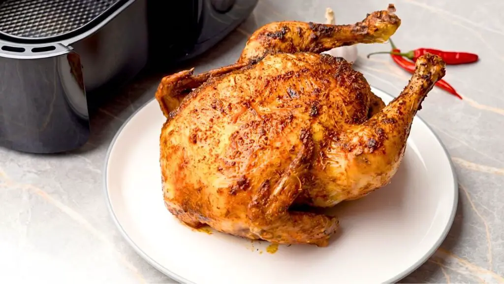 how long to cook a whole chicken in an air fryer