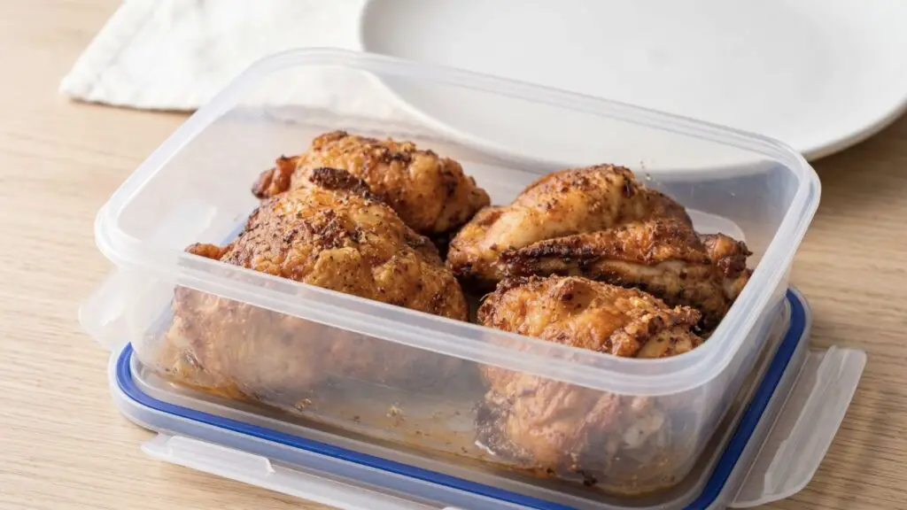 how to store cooked chicken thighs
