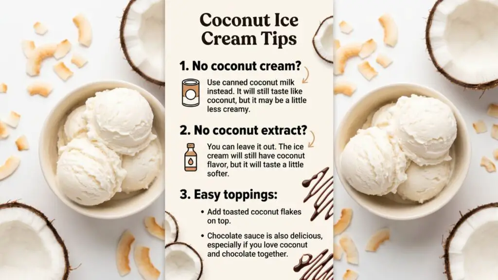 tips for coconut ice cream