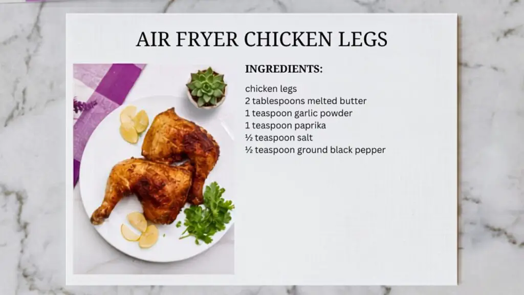 Air Fryer Chicken Legs Ingredients