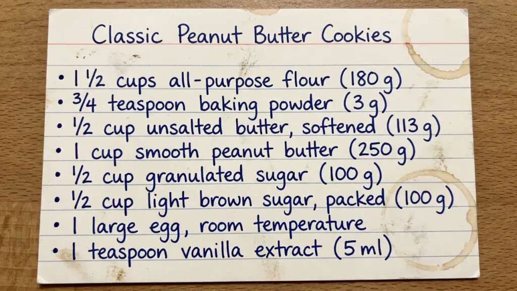 Air Fryer Peanut Butter Cookies Ingredients
