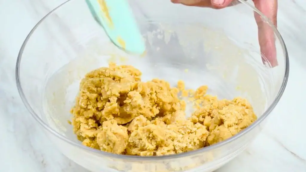 Soft cookie dough mixed for air fry