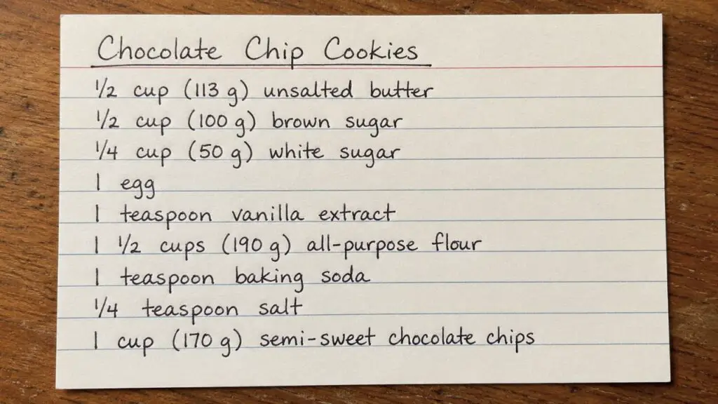 chocolate chip cookie air fryer ingredients
