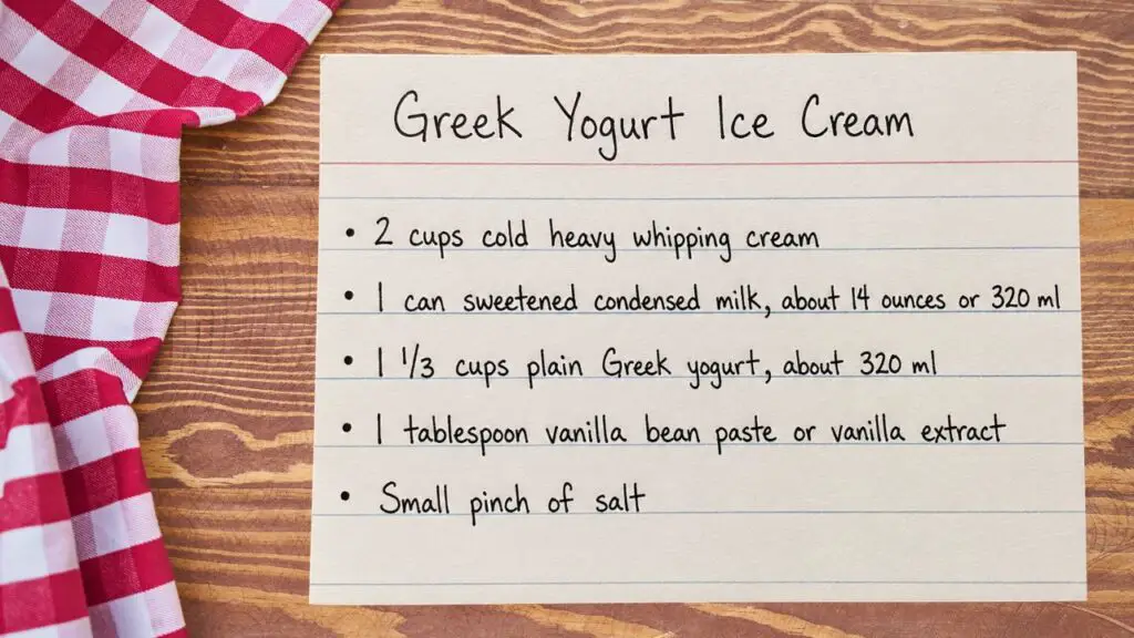 how to make ice cream using Greek yogurt