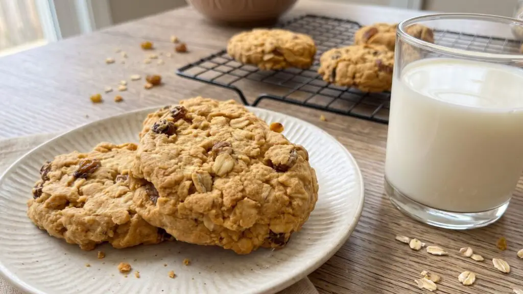 oatmeal peanut butter cookies are best with a glass of milk 
