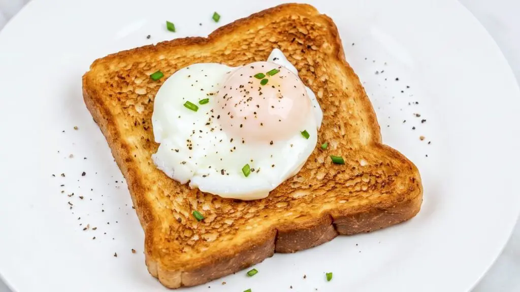 poached egg on toast made in my air fryer