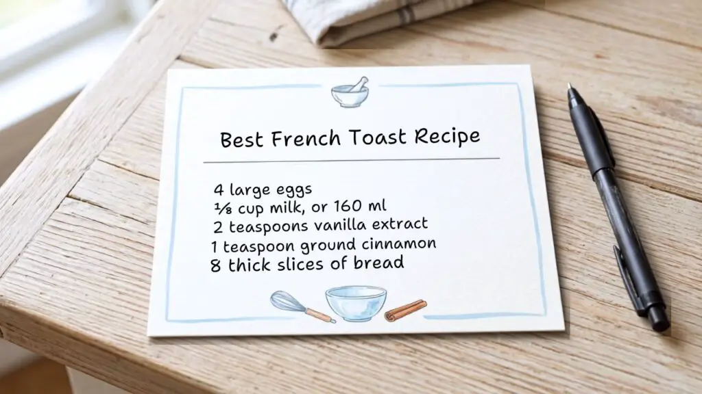 Air Fryer French Toast Ingredients