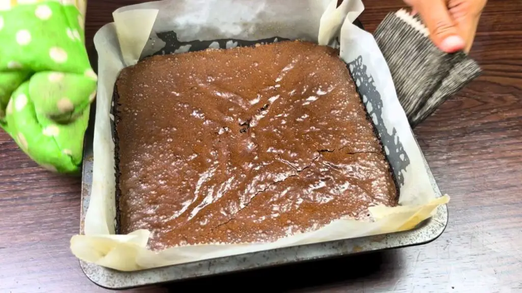 Let the brownies cool in the pan