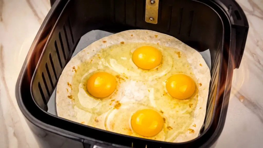 air fryer breakfast pizza