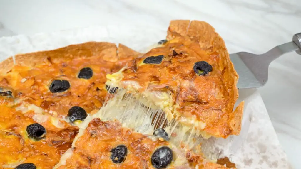 air fryer tortilla pizza for breakfast