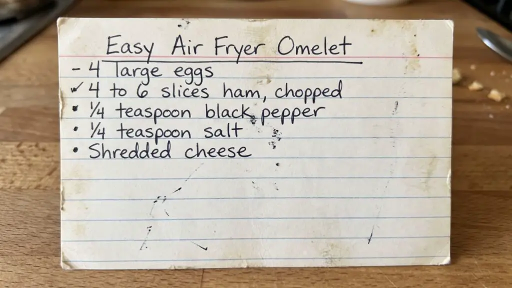 classic omelette ingredients