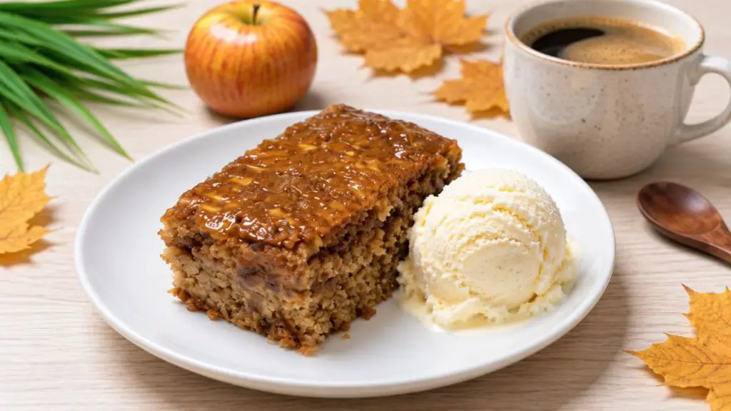 How to serve sticky apple toffee cake
